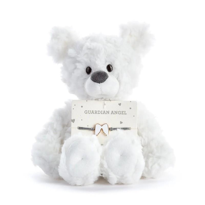 Guardian Angel White Bear - 8in