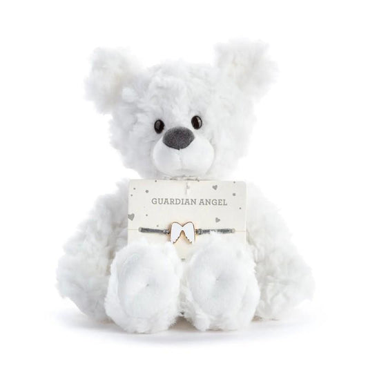 Guardian Angel White Bear - 8in