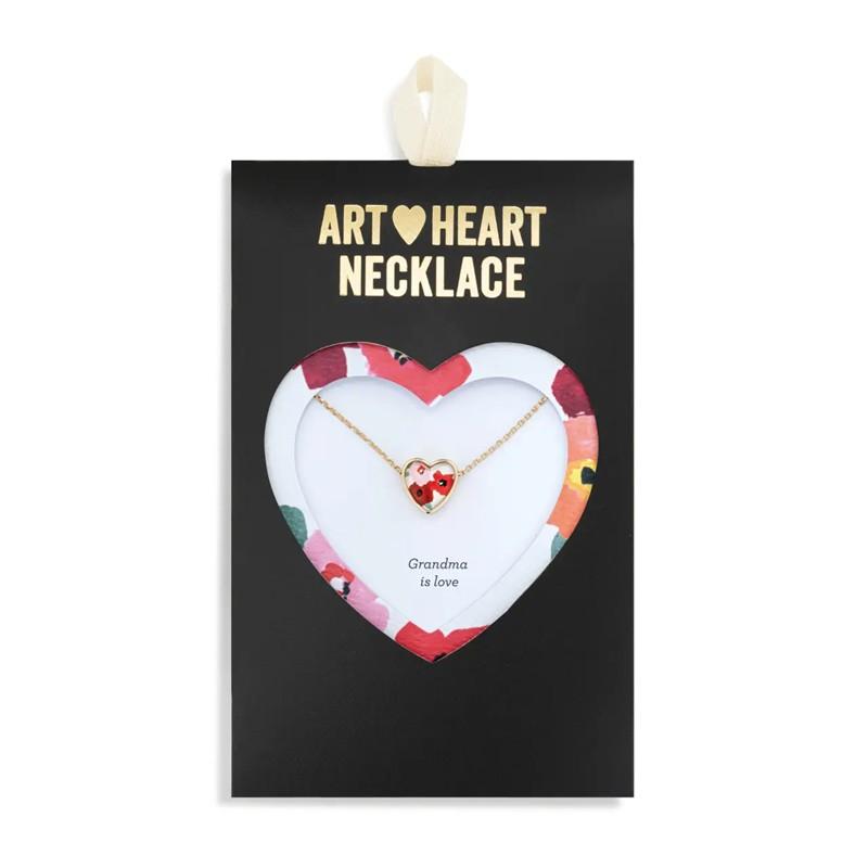 Art Heart Necklace - Grandma