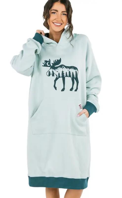 Moose Silohette Sleep Hoodie S/M