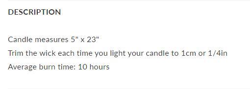 Long White Mango Wood Candle
