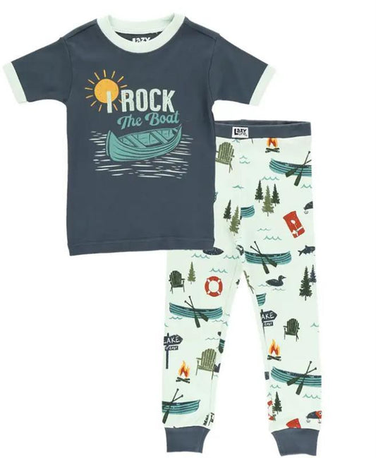 Rock The Boat Kid's Short Sleeve PJ's 8