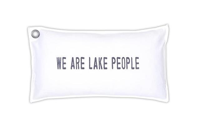 We Are Lake People 12x22 Duck Feather Pillow