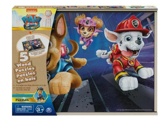 Paw Patrol 5 Wood Puzzles