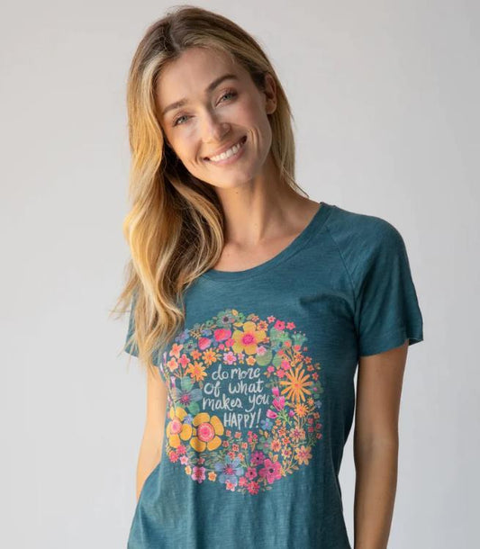 Do More Happy Boho Tee Shirt - S