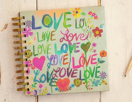 Love Love Love Spiral Journal