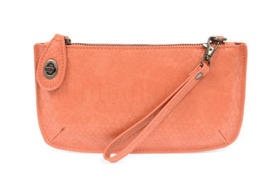 Coral Python Crossbody Wristlet