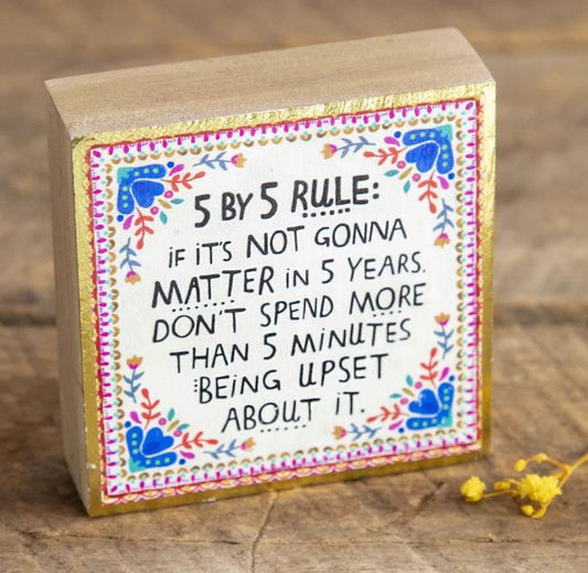 5 by 5 Rule Sign