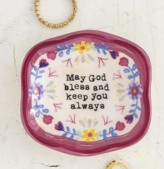 God Bless You Trinket Dish