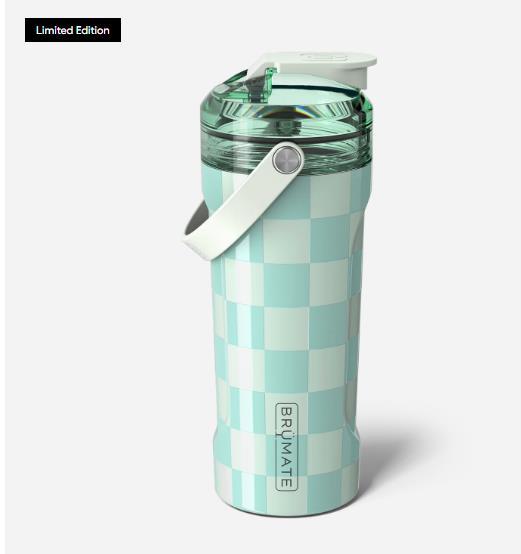 Seafoam Checker Mutli Shaker Tumbler