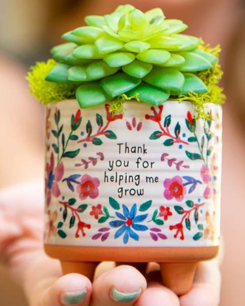 Thank You Helping Grow Bud Vase