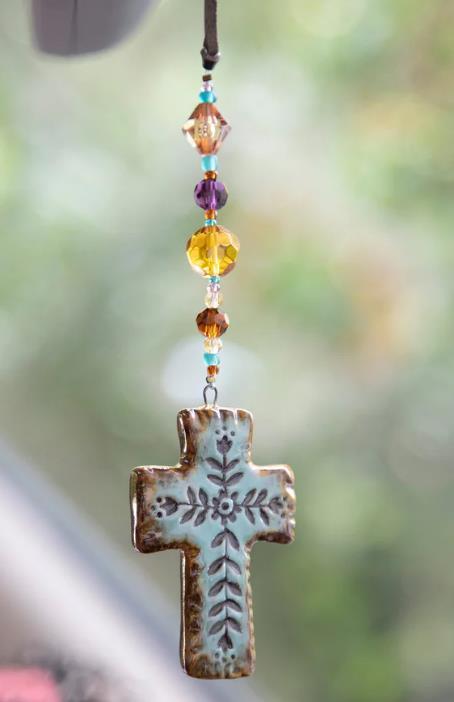 Cross Blessed Car Charm