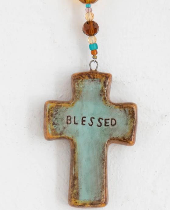 Cross Blessed Car Charm