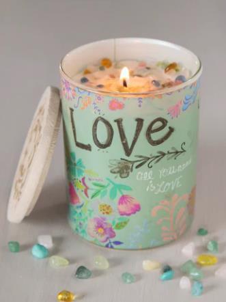 Gemstone Candle Love