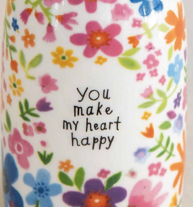 Heart Happy Bud Vase