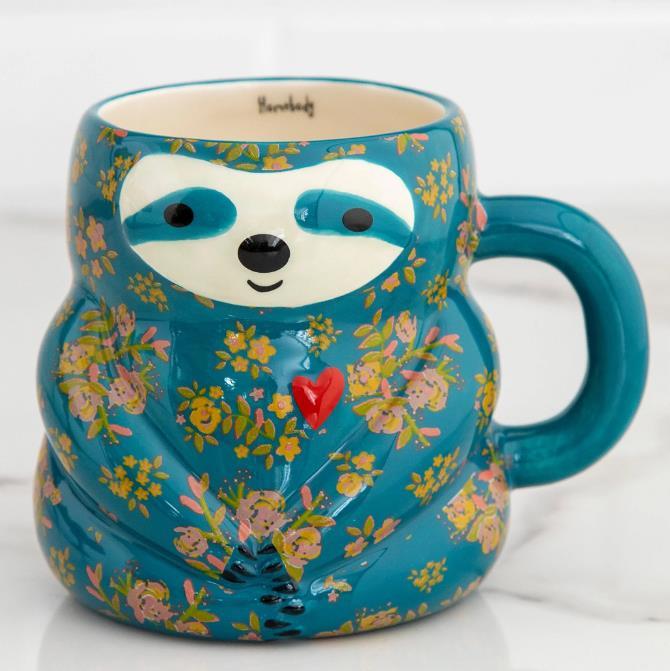 Sloth Folk Art Mug