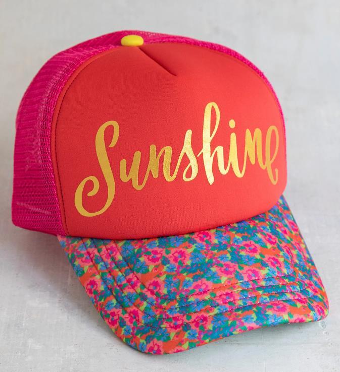 Sunshine Coral Trucker Hat