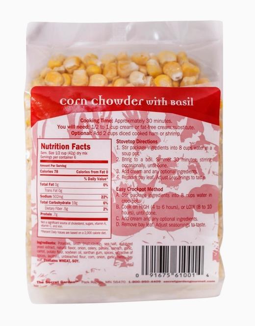 Corn Chowder w/ Basil Soup Mix