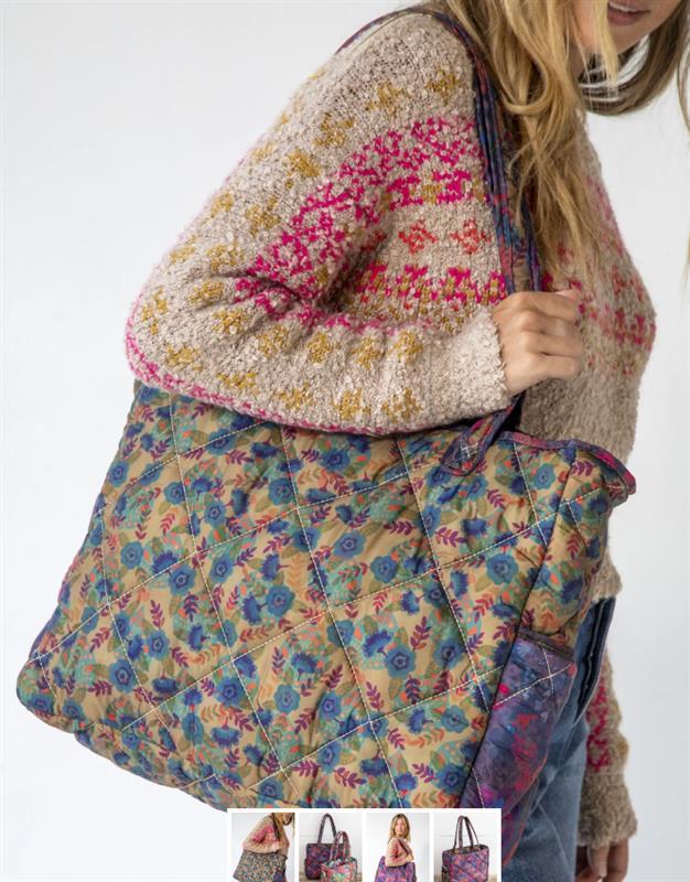 Quilted Large Reversible Tote