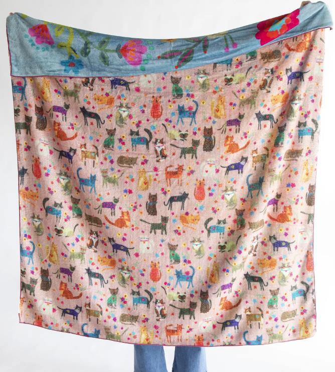 Every Cat Has A Home Reversible Blanket