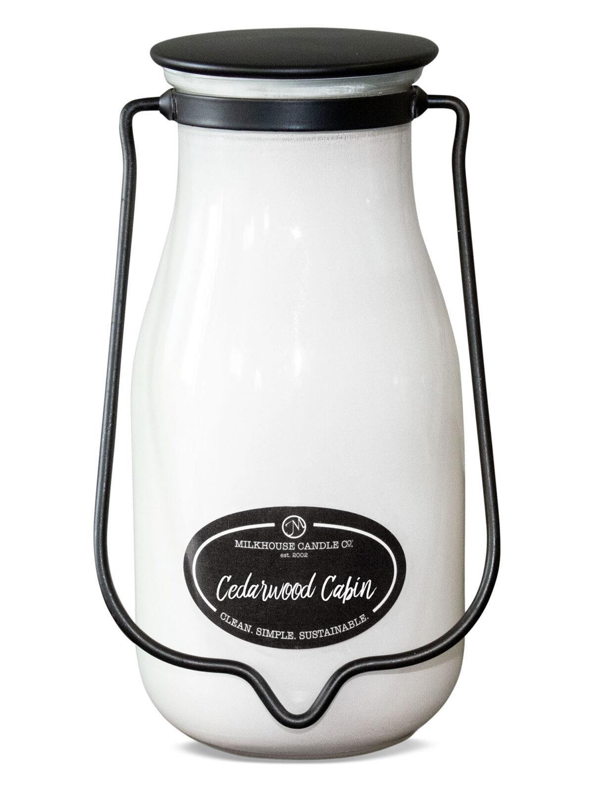 Cedarwood Cabin Milk Bottle Candle