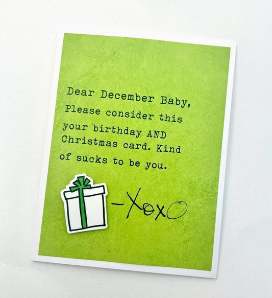 Birthday December Baby Card