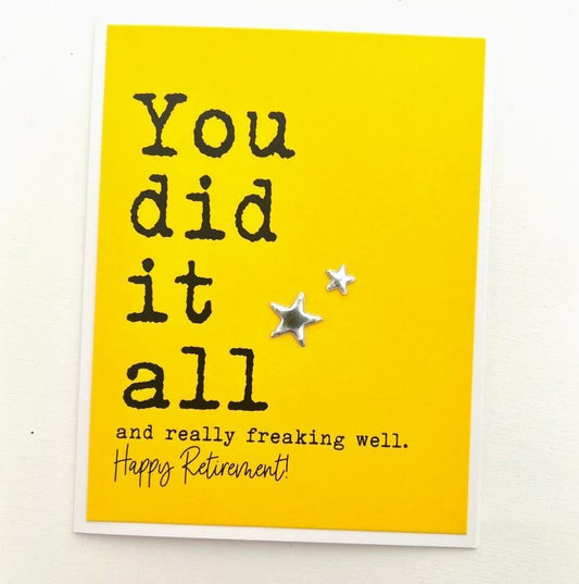 You did it All Card