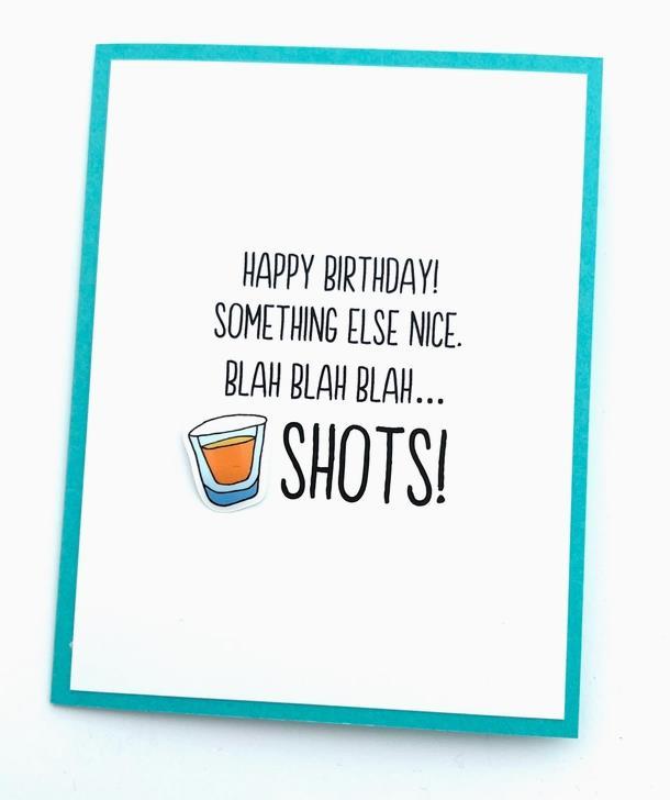 Blah Blah Blah Shots Card