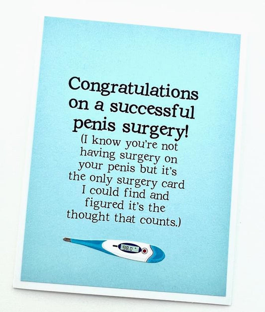 Congrats Penis Surgery Card