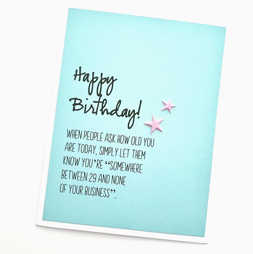 Somewhere Between Birthday Card