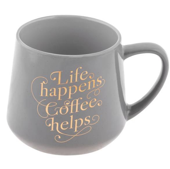 Life Happens Coffee Helps Chic Mug