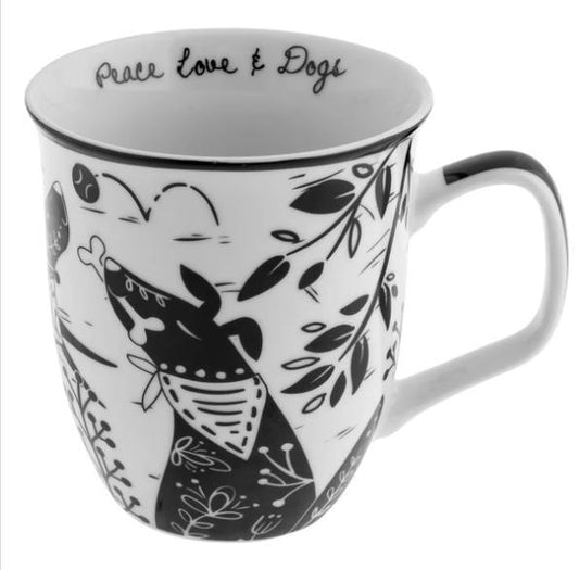 Peace Love Dogs Boho Mug