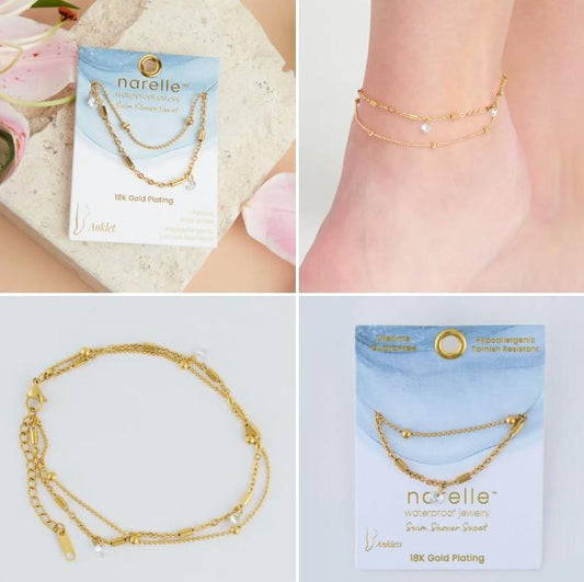 Dainty 2 Row CZ Anklet