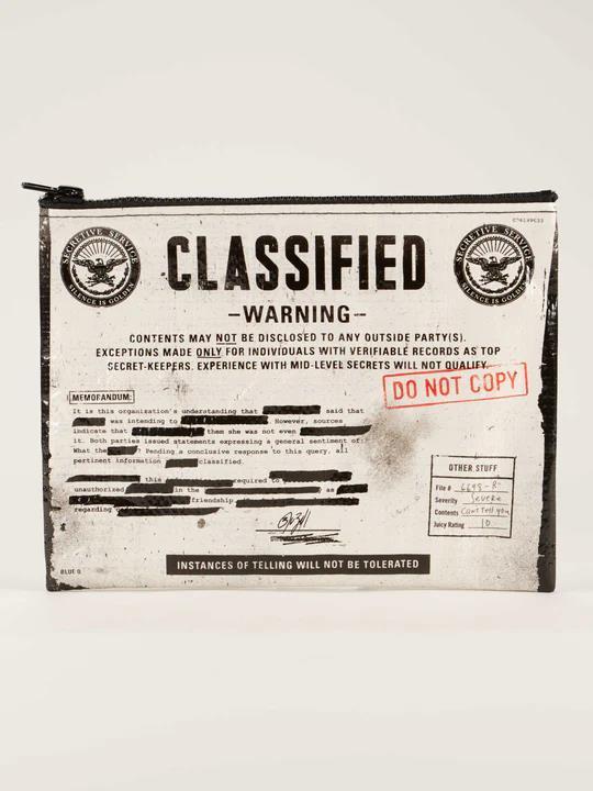 Classified Zipper Pouch