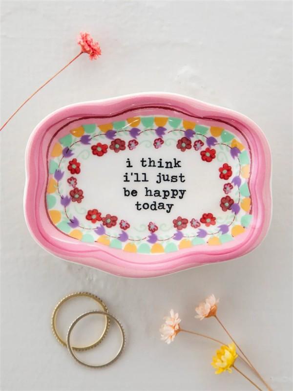 Just Be Happy Trinket Dish