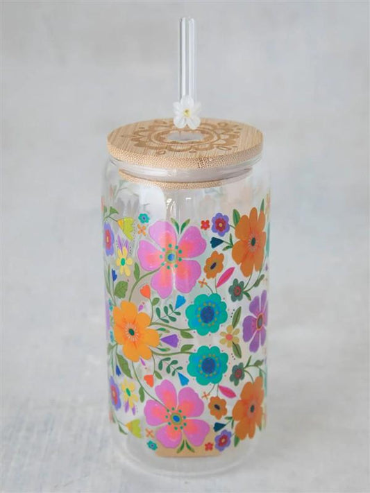 Flower Glass Tumbler