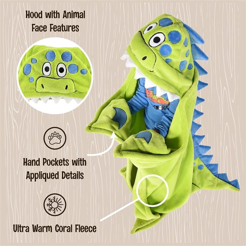 Dinosaur Hooded Blanket