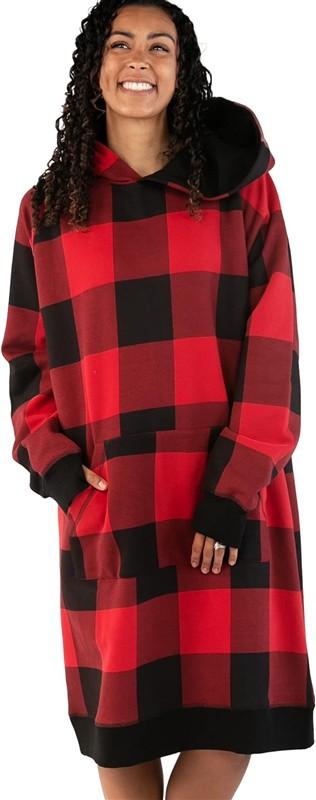 Red Plaid Sleep Hoodie S/M