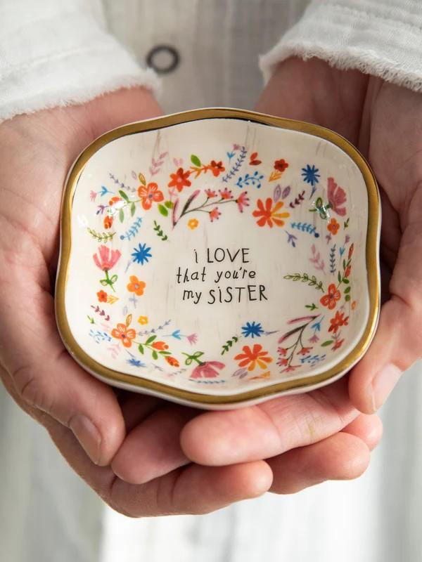Sister Antiqued Trinket Bowl