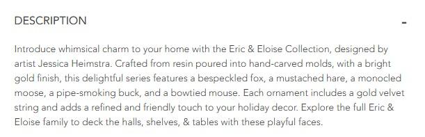Eloise E+E Ornament