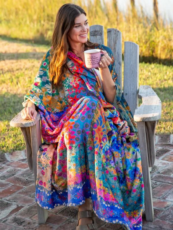 Bright Patchwork Double-Sided Cozy Throw Blanket