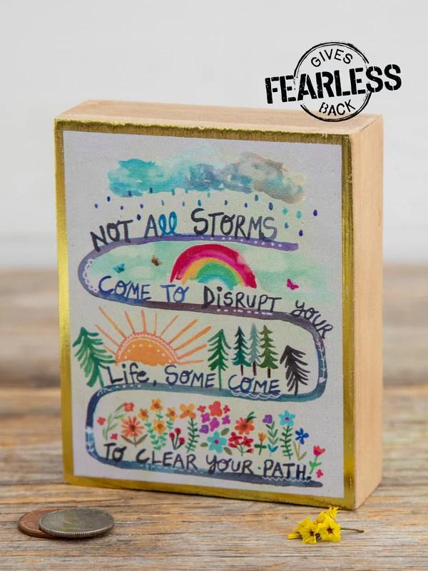 Not All Storms Tiny Block Keepsake