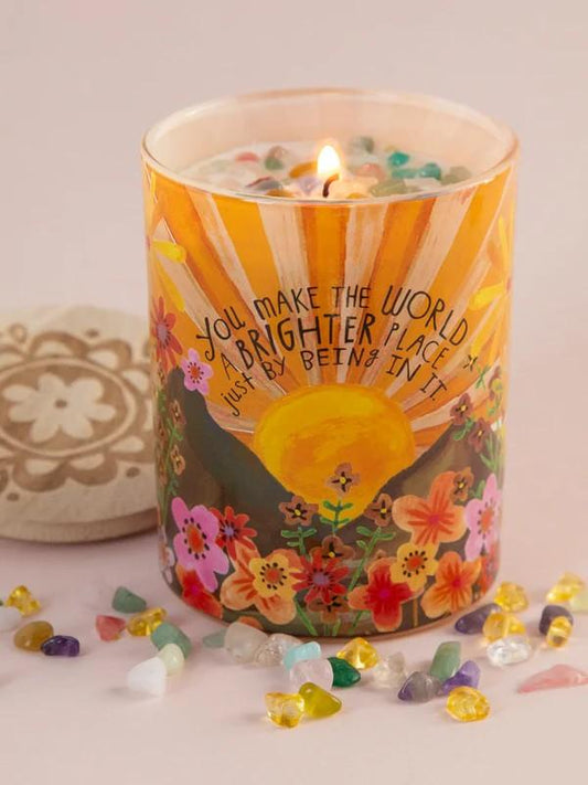 Gemstone Candle - You Make The World Brighter