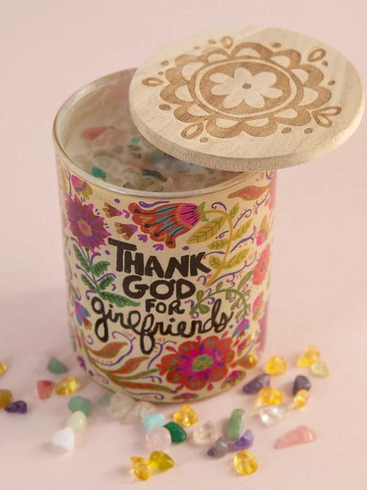 Gemstone Candle - Thank God For Girlfriends