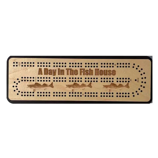 A Day in the Fish House Travel Cribbage Board