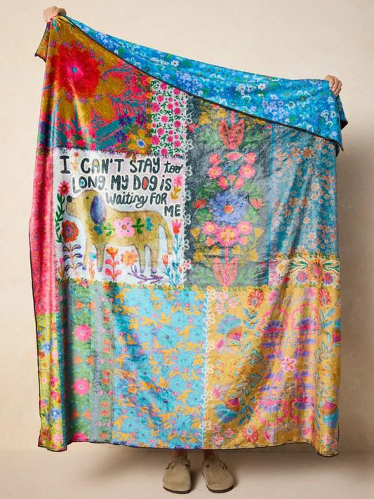 Can't Stay Long Dog Double Sided Blanket