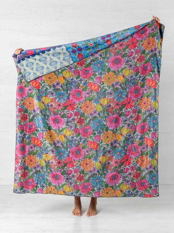 Teal Cat Double-Sided Cozy Throw Blanket