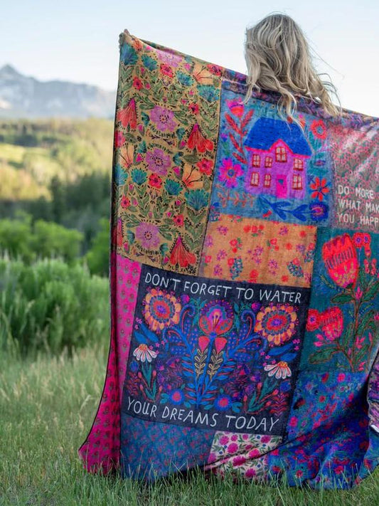 Cottage Double-Sided Cozy Throw Blanket