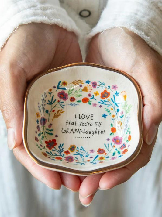 Granddaughter Antiqued Trinket Bowl