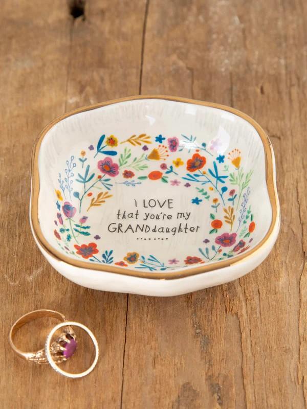 Granddaughter Antiqued Trinket Bowl